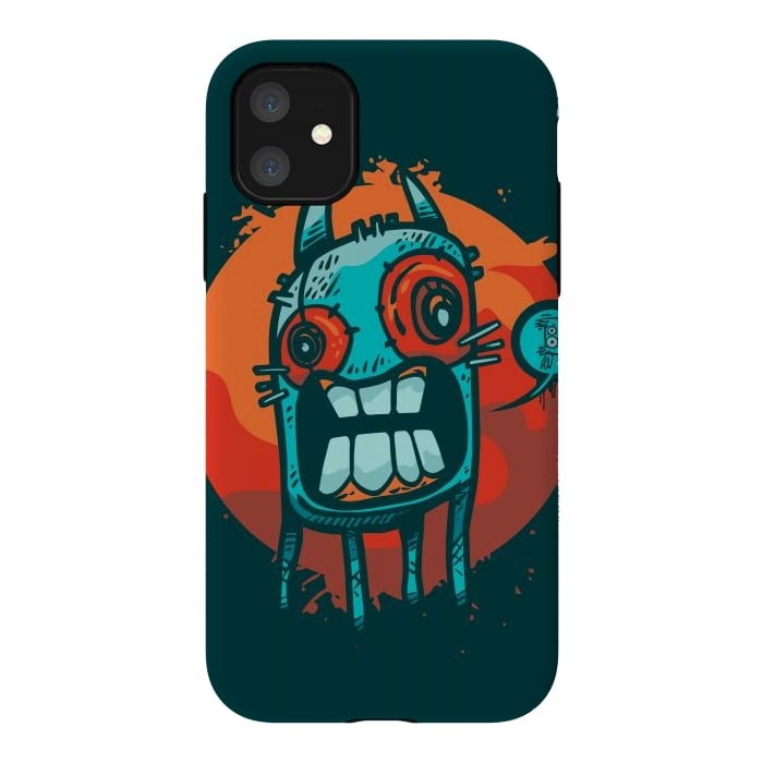 iPhone 11 StrongFit happy monster by Manuvila