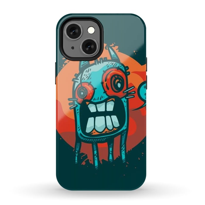 iPhone 12 mini StrongFit happy monster by Manuvila