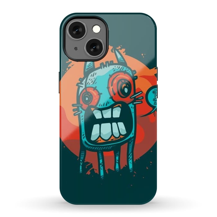 iPhone 13 StrongFit happy monster by Manuvila