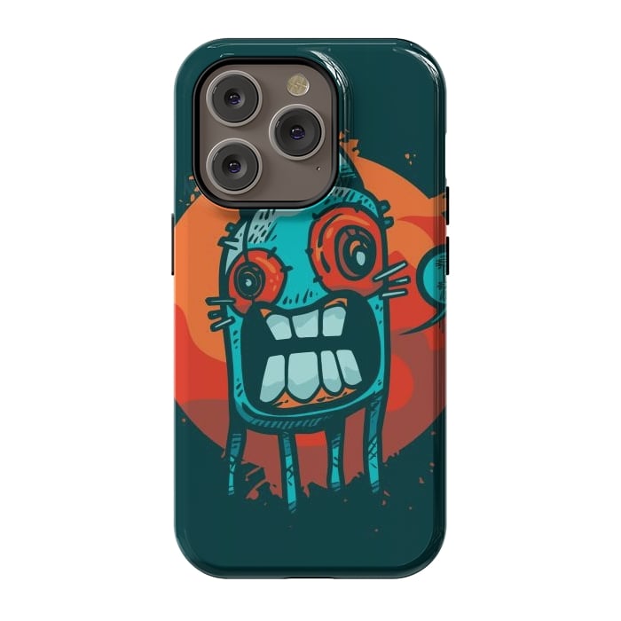 iPhone 14 Pro StrongFit happy monster by Manuvila