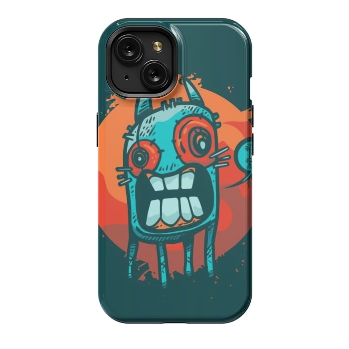 iPhone 15 StrongFit happy monster by Manuvila