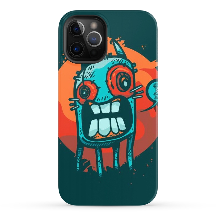 iPhone 12 Pro Max StrongFit happy monster by Manuvila