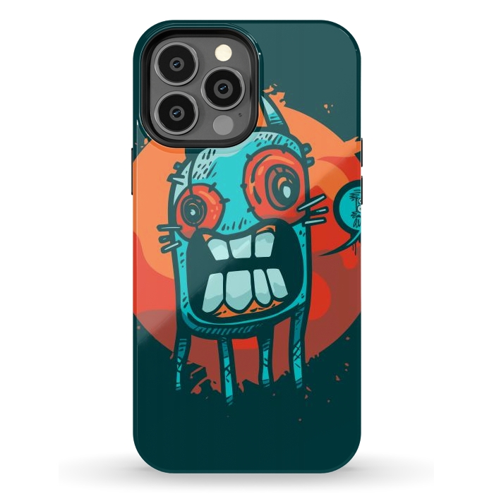 iPhone 13 Pro Max StrongFit happy monster by Manuvila