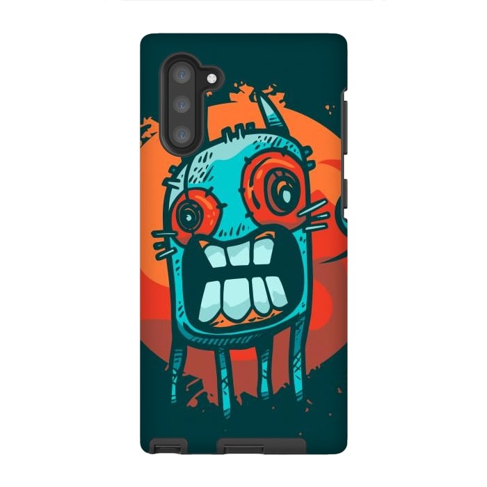 Galaxy Note 10 StrongFit happy monster by Manuvila