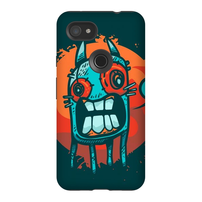 Pixel 3AXL StrongFit happy monster by Manuvila