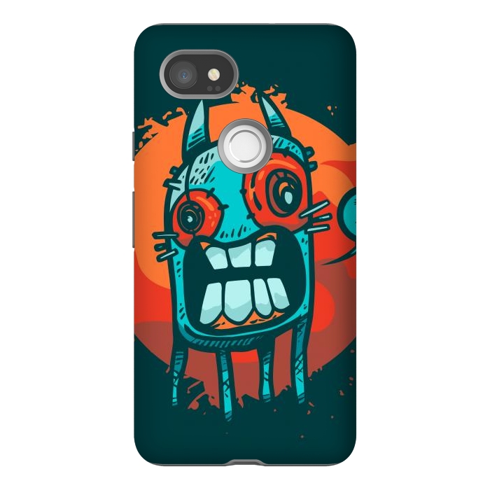 Pixel 2XL StrongFit happy monster by Manuvila