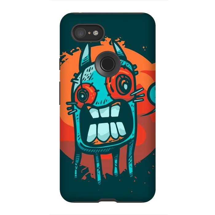 Pixel 3XL StrongFit happy monster by Manuvila