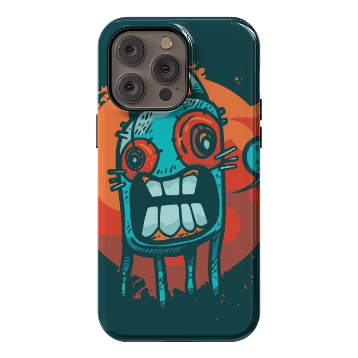 iPhone 14 Pro max StrongFit happy monster by Manuvila