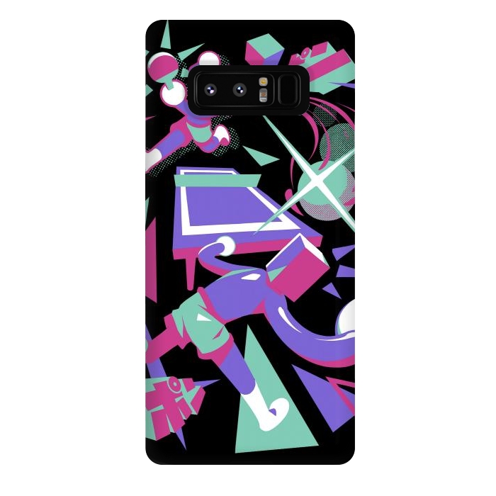 Galaxy Note 8 StrongFit Ping Pong Rally - Black Version by Ilustrata