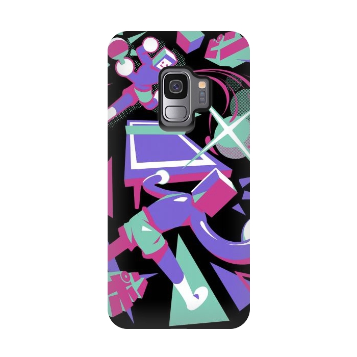 Galaxy S9 StrongFit Ping Pong Rally - Black Version by Ilustrata