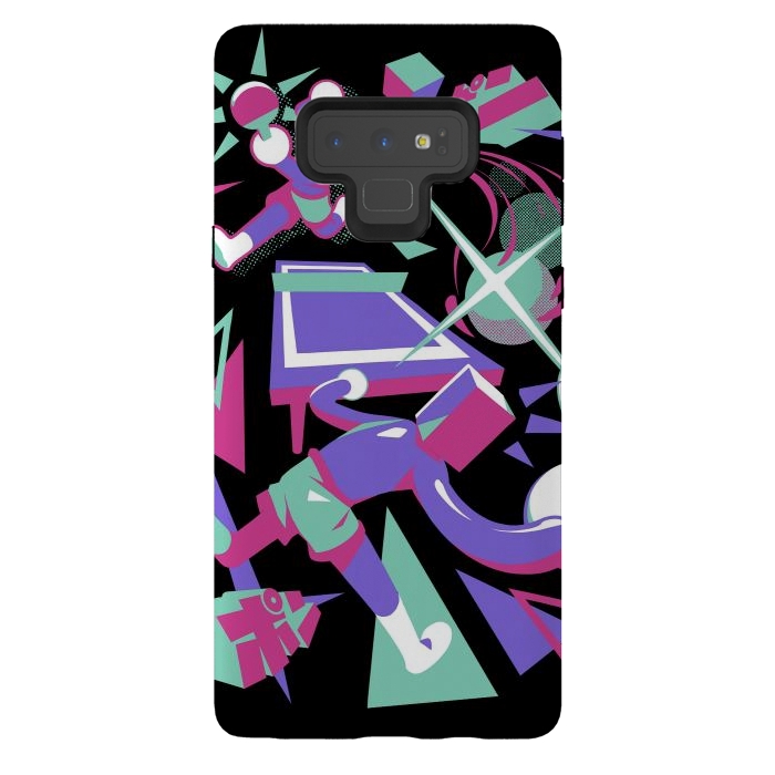 Galaxy Note 9 StrongFit Ping Pong Rally - Black Version by Ilustrata