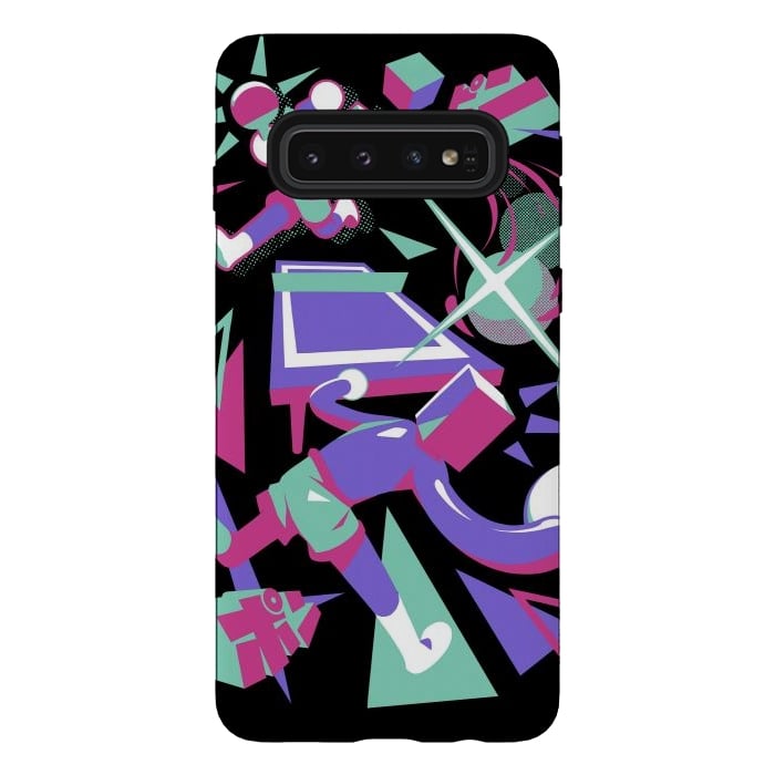 Galaxy S10 StrongFit Ping Pong Rally - Black Version by Ilustrata