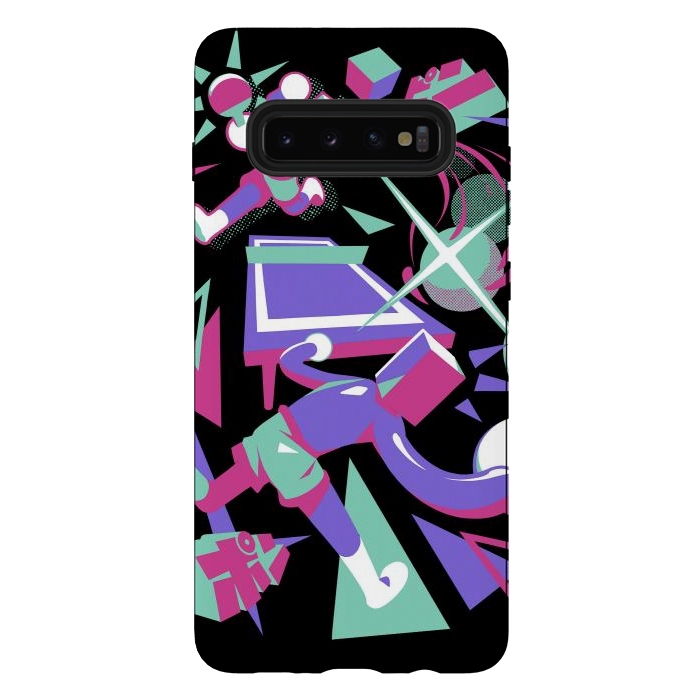 Galaxy S10 plus StrongFit Ping Pong Rally - Black Version by Ilustrata