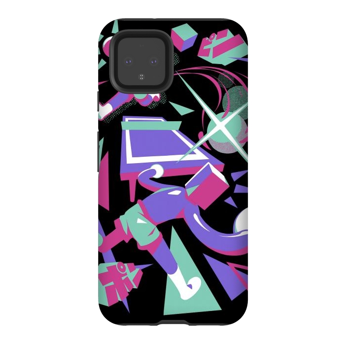 Pixel 4 StrongFit Ping Pong Rally - Black Version by Ilustrata