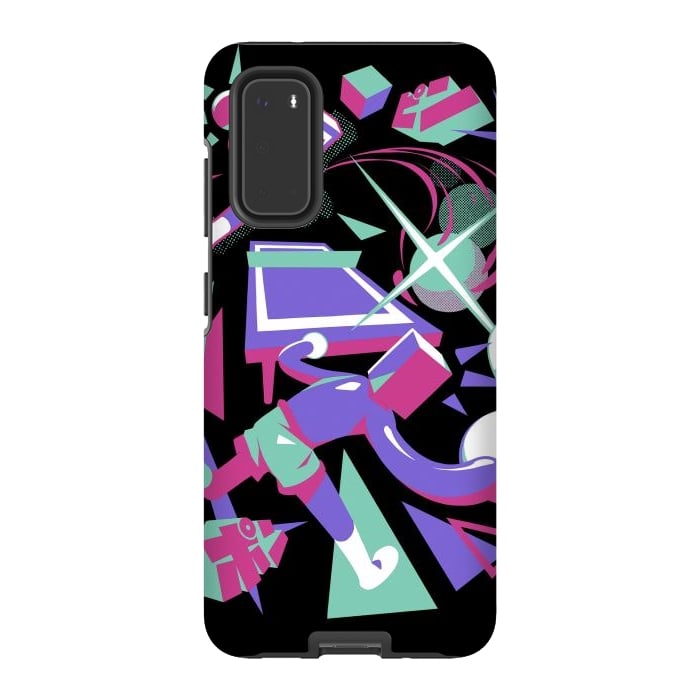 Galaxy S20 StrongFit Ping Pong Rally - Black Version by Ilustrata