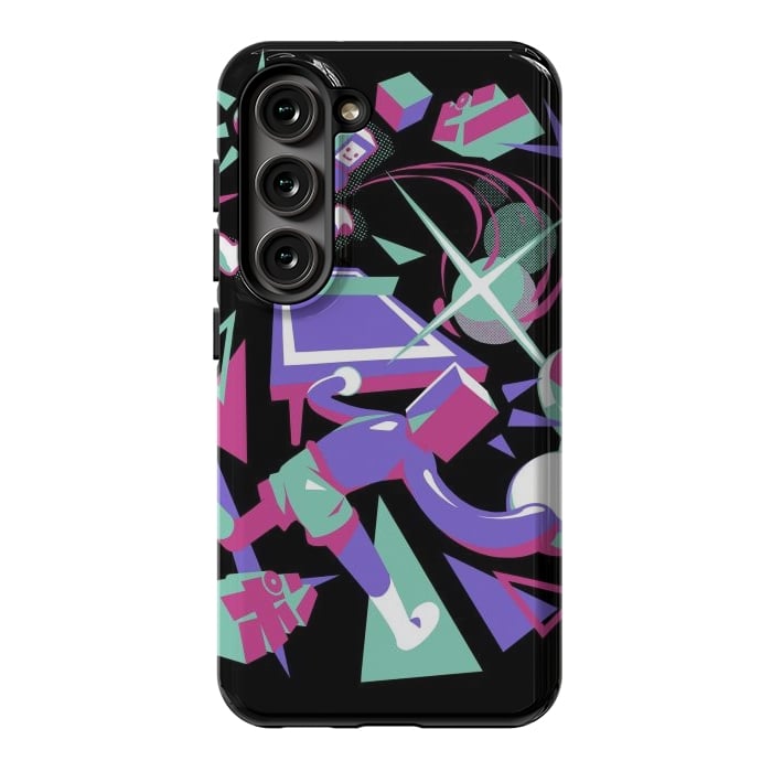 Galaxy S23 StrongFit Ping Pong Rally - Black Version by Ilustrata