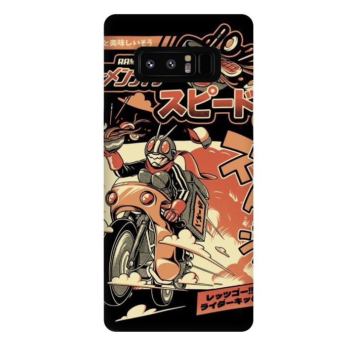 Galaxy Note 8 StrongFit Ramen Rider - Black Version by Ilustrata