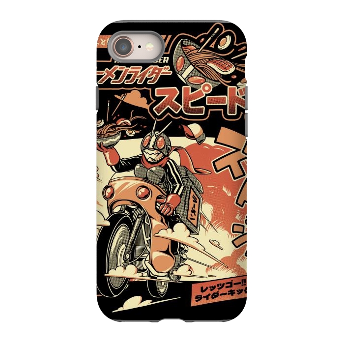 iPhone 8 StrongFit Ramen Rider - Black Version by Ilustrata