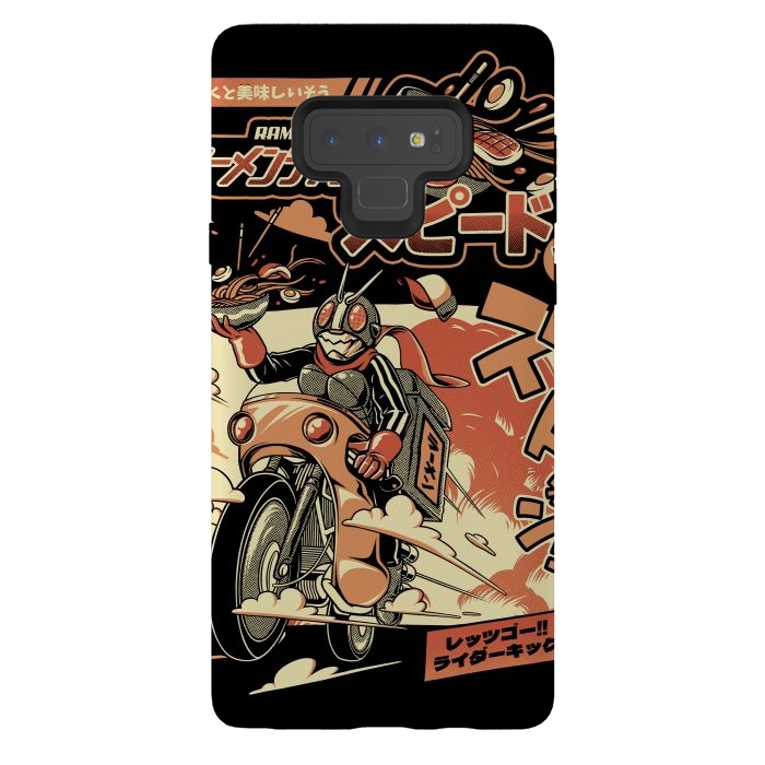Galaxy Note 9 StrongFit Ramen Rider - Black Version by Ilustrata