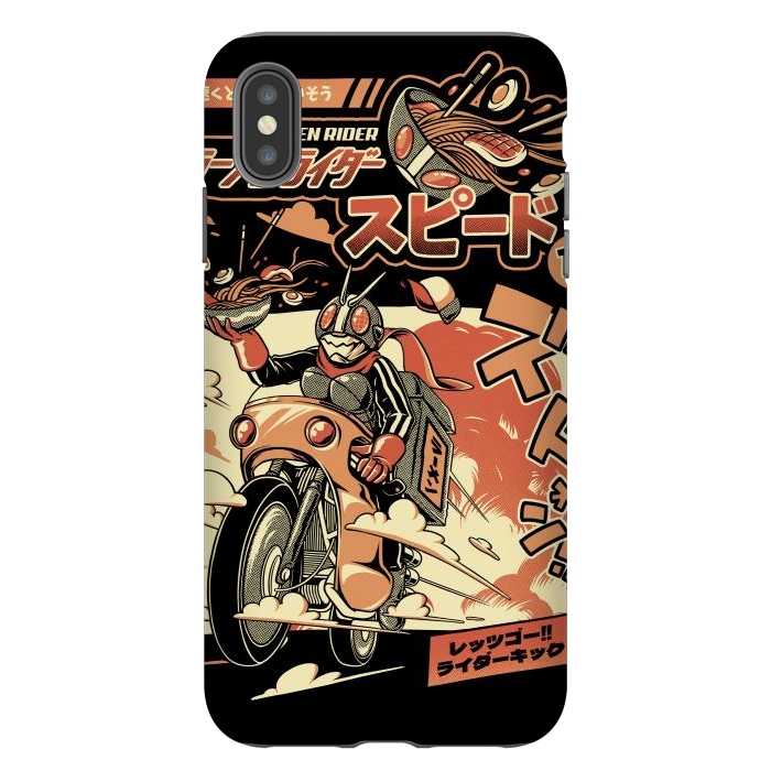 iPhone Xs Max StrongFit Ramen Rider - Black Version by Ilustrata