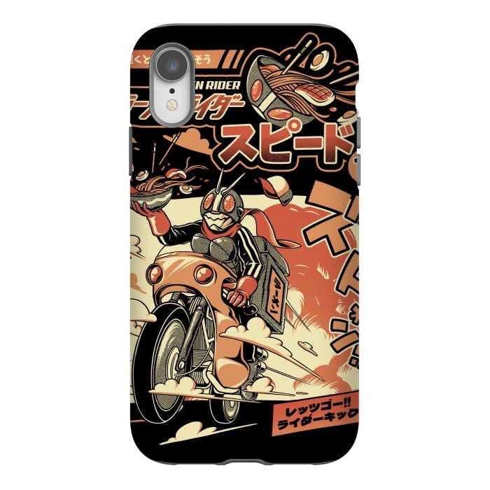 iPhone Xr StrongFit Ramen Rider - Black Version by Ilustrata