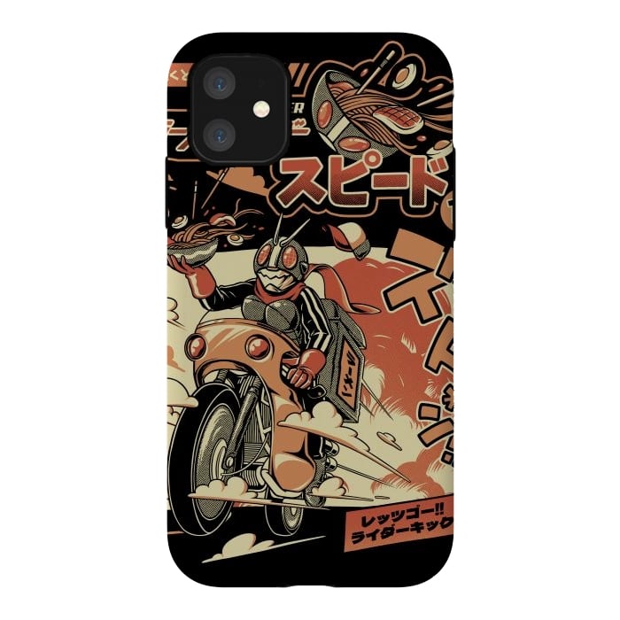 iPhone 11 StrongFit Ramen Rider - Black Version by Ilustrata