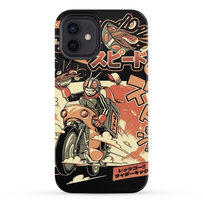 iPhone 12 StrongFit Ramen Rider - Black Version by Ilustrata