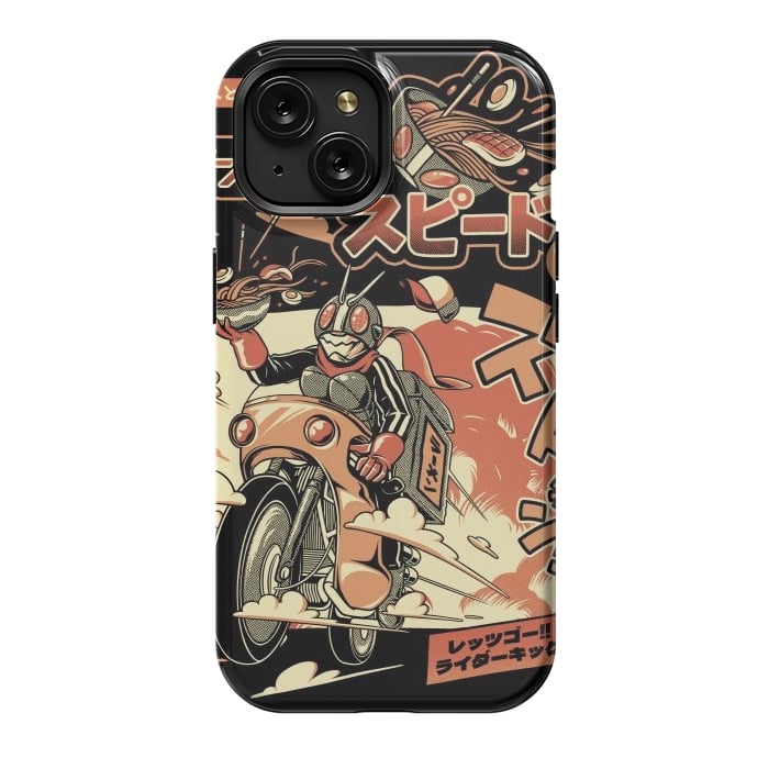 iPhone 15 StrongFit Ramen Rider - Black Version by Ilustrata