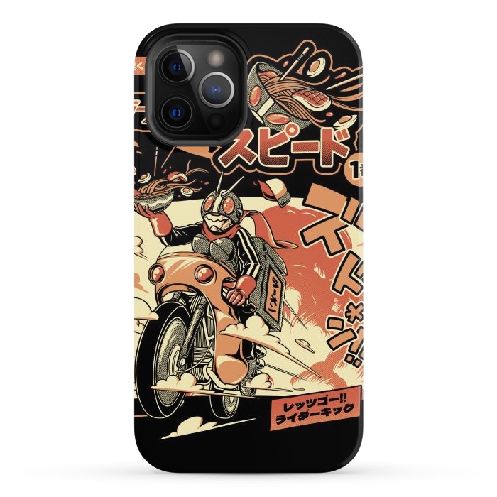 iPhone 12 Pro Max StrongFit Ramen Rider - Black Version by Ilustrata