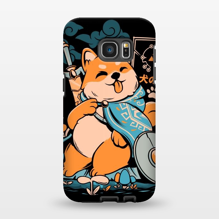 Galaxy S7 EDGE StrongFit The Legend of Dog - Black Version by Ilustrata