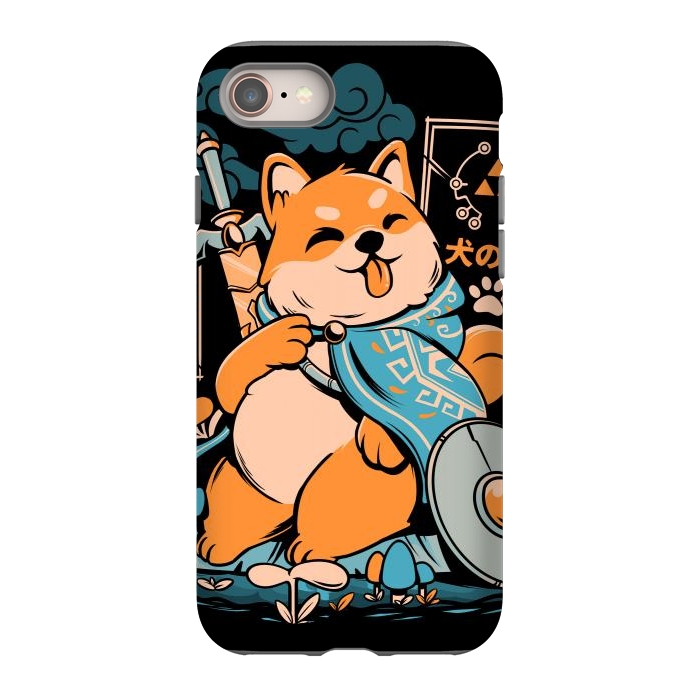 iPhone 8 StrongFit The Legend of Dog - Black Version by Ilustrata