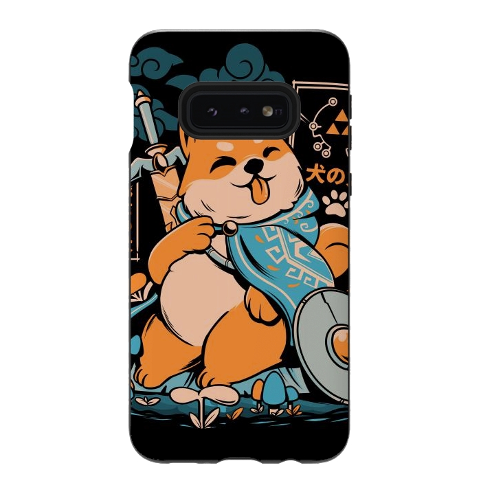 Galaxy S10e StrongFit The Legend of Dog - Black Version by Ilustrata