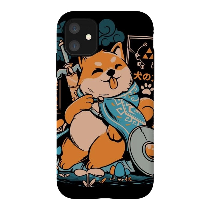 iPhone 11 StrongFit The Legend of Dog - Black Version by Ilustrata