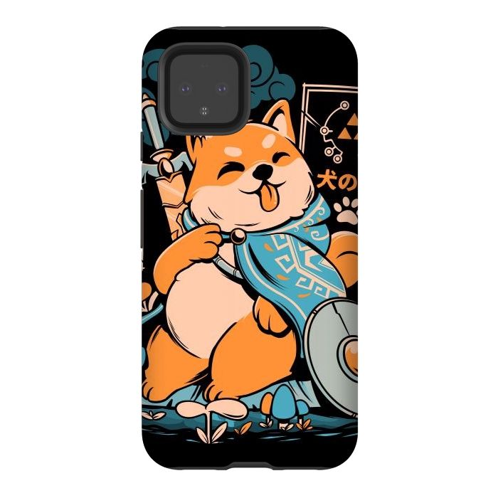 Pixel 4 StrongFit The Legend of Dog - Black Version by Ilustrata