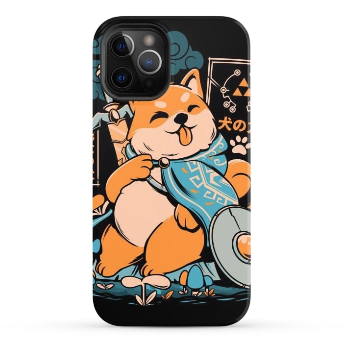 iPhone 12 Pro StrongFit The Legend of Dog - Black Version by Ilustrata