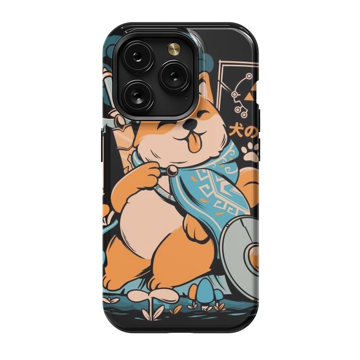 iPhone 15 Pro StrongFit The Legend of Dog - Black Version by Ilustrata