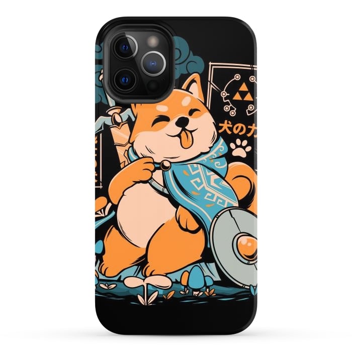 iPhone 12 Pro Max StrongFit The Legend of Dog - Black Version by Ilustrata