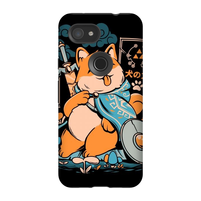 Pixel 3A StrongFit The Legend of Dog - Black Version by Ilustrata