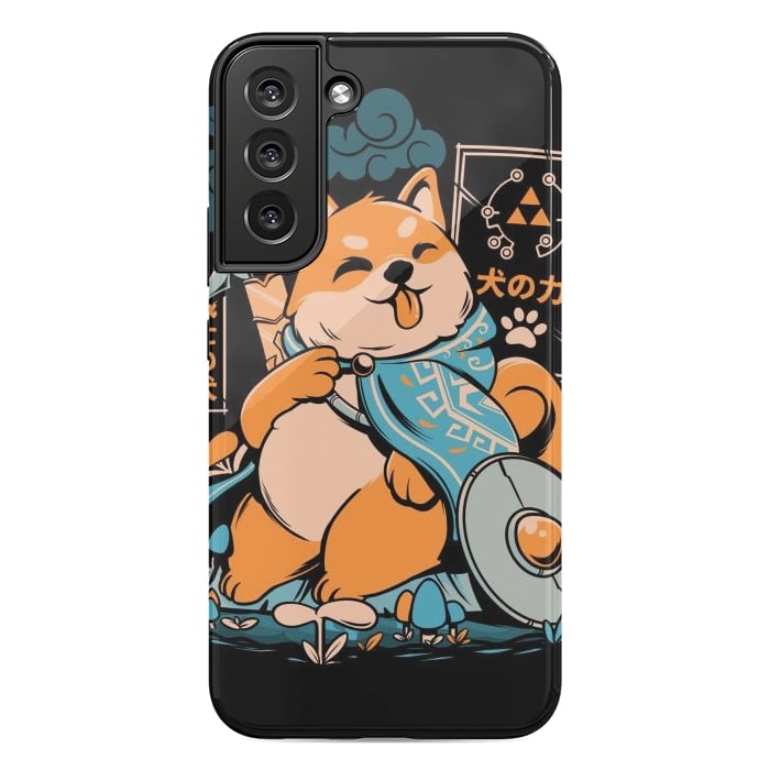 Galaxy S22 plus StrongFit The Legend of Dog - Black Version by Ilustrata