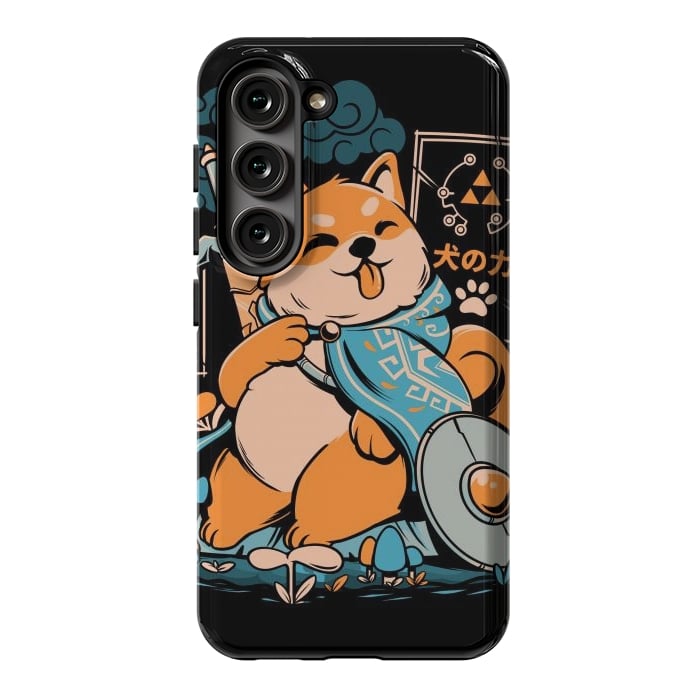 Galaxy S23 StrongFit The Legend of Dog - Black Version by Ilustrata