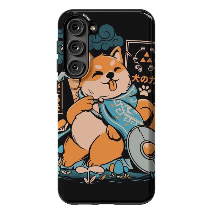 Galaxy S23 Plus StrongFit The Legend of Dog - Black Version by Ilustrata