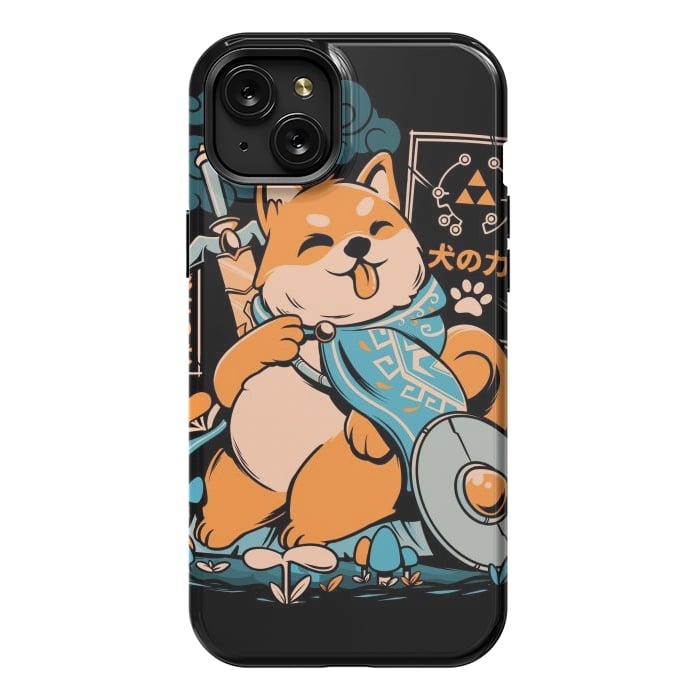 iPhone 15 Plus StrongFit The Legend of Dog - Black Version by Ilustrata