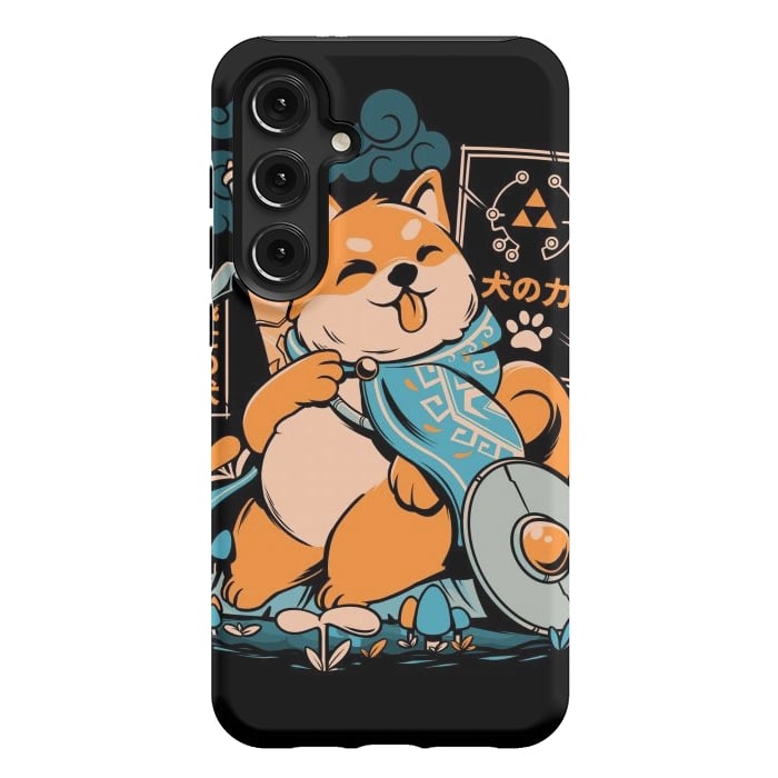 Galaxy S24 Plus StrongFit The Legend of Dog - Black Version by Ilustrata