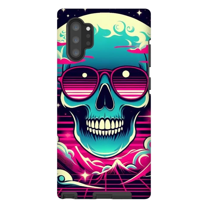 Galaxy Note 10 plus StrongFit Summer Neon Skull by JohnnyVillas