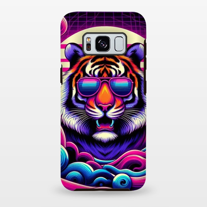 Galaxy S8 plus StrongFit 80s Neon Lion by JohnnyVillas