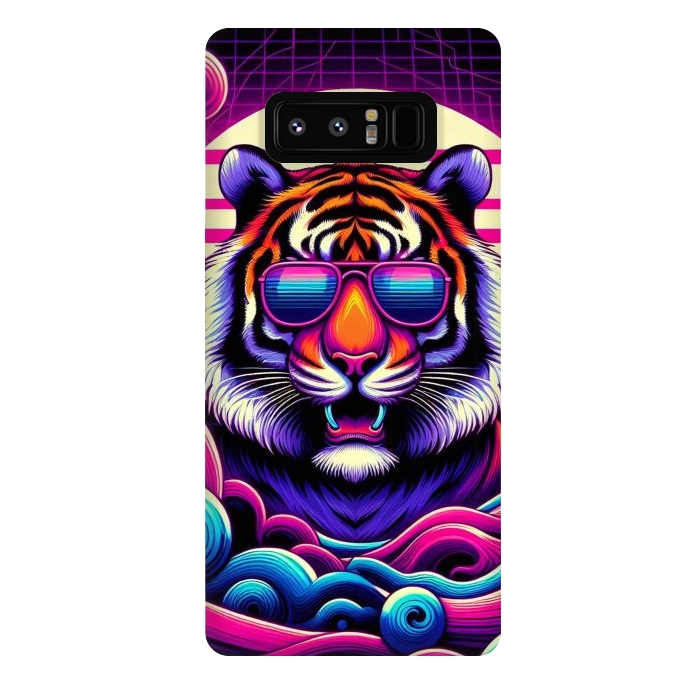 Galaxy Note 8 StrongFit 80s Neon Lion by JohnnyVillas