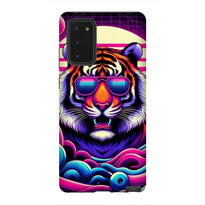Galaxy Note 20 StrongFit 80s Neon Lion by JohnnyVillas