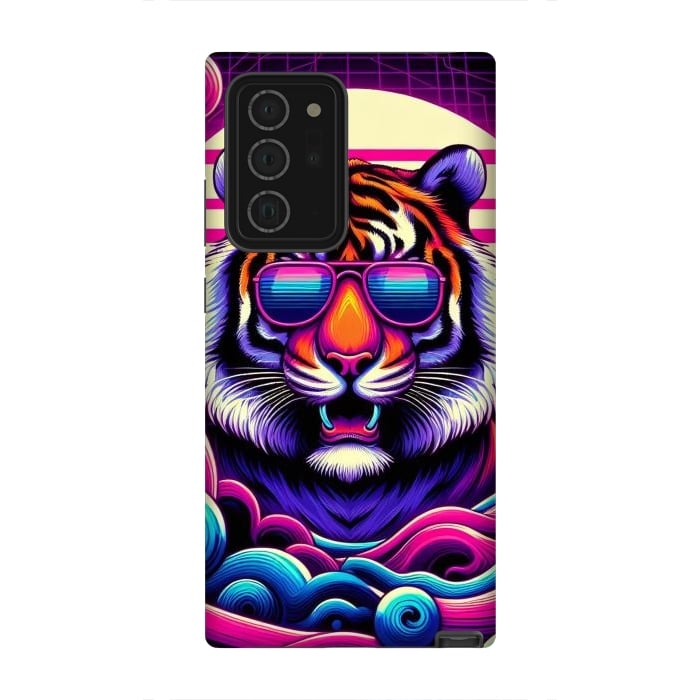 Galaxy Note 20 Ultra StrongFit 80s Neon Lion by JohnnyVillas