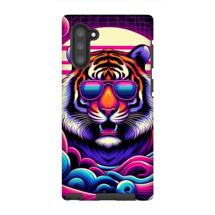 Galaxy Note 10 StrongFit 80s Neon Lion by JohnnyVillas