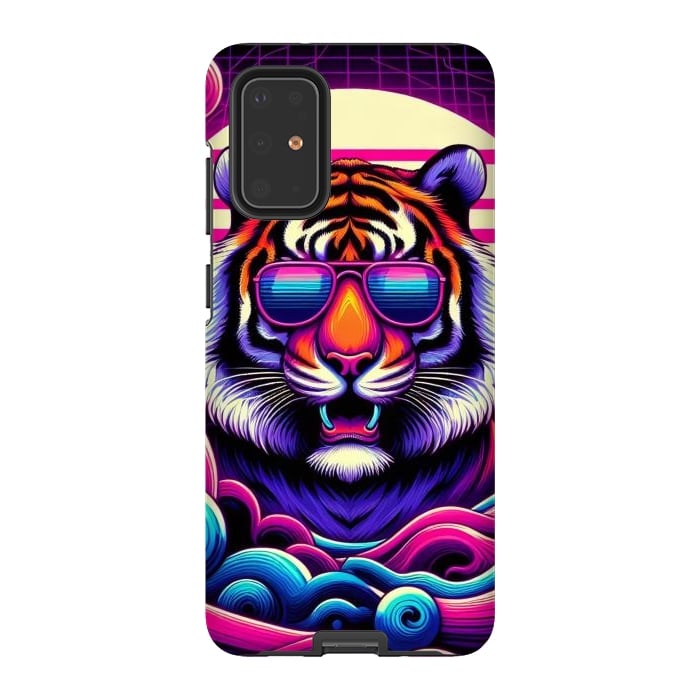 Galaxy S20 Plus StrongFit 80s Neon Lion by JohnnyVillas